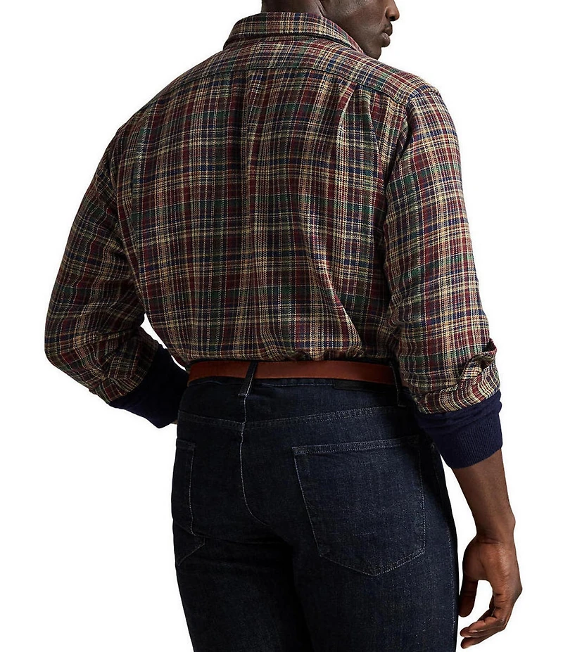 Polo Ralph Lauren Big & Tall Classic Fit Plaid Brushed Flannel Long Sleeve Woven Shirt