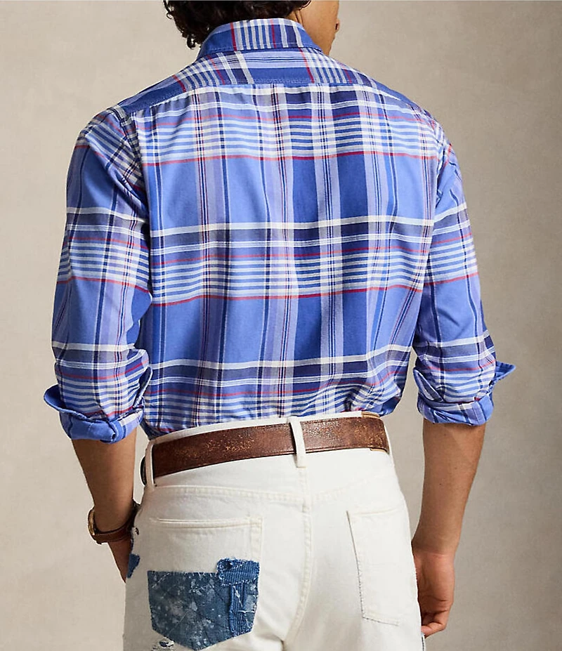 Polo Ralph Lauren Big & Tall Classic Fit Plaid Oxford Long Sleeve Workshirt