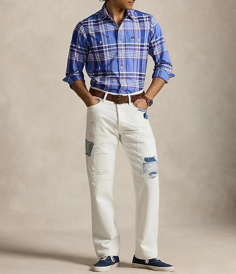 Polo Ralph Lauren Big & Tall Classic Fit Plaid Oxford Long Sleeve Workshirt