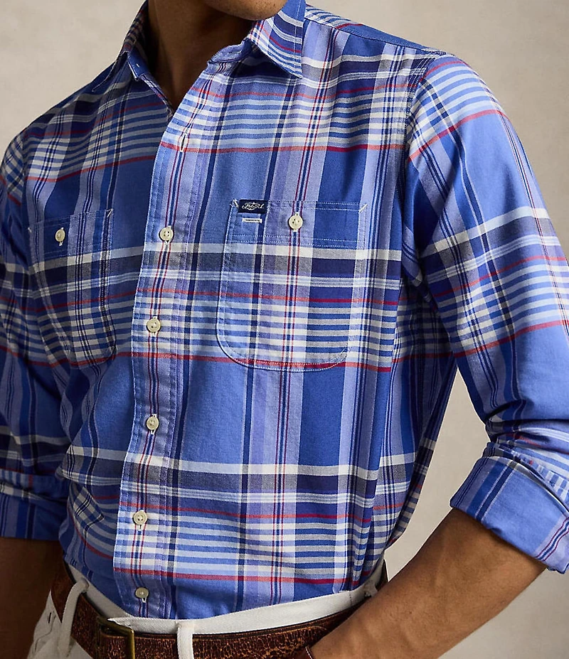 Polo Ralph Lauren Big & Tall Classic Fit Plaid Oxford Long Sleeve Workshirt