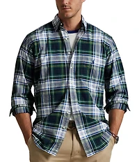 Polo Ralph Lauren Big & Tall Classic Fit Plaid Oxford Long Sleeve Woven Shirt