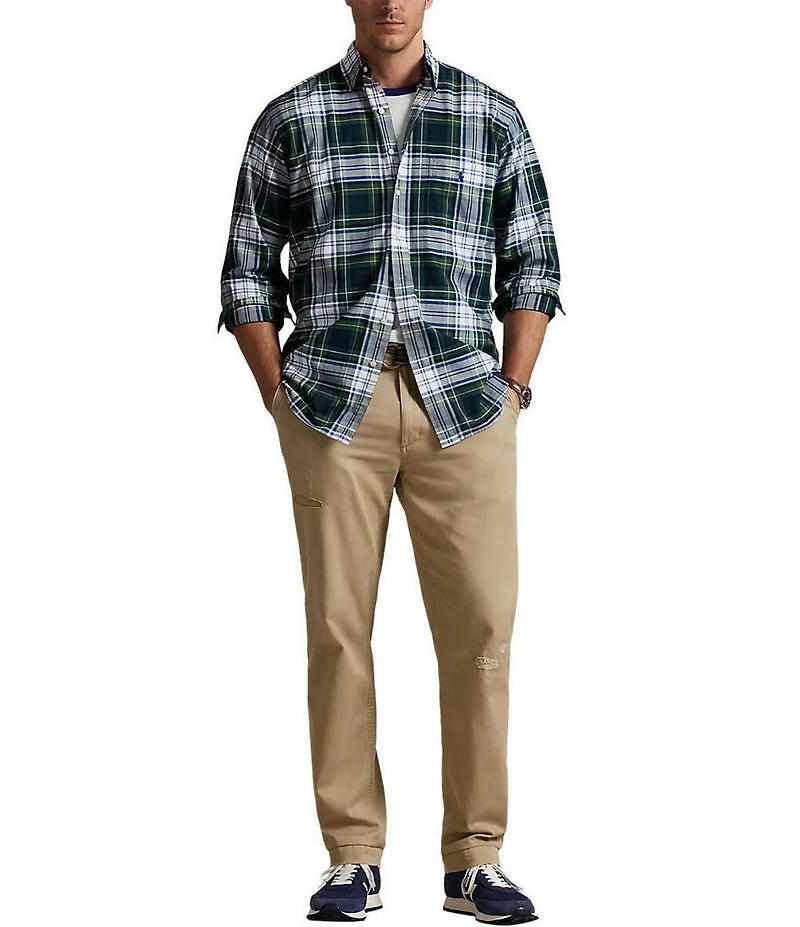 Polo Ralph Lauren Big & Tall Classic Fit Plaid Oxford Long Sleeve Woven Shirt