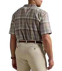 Polo Ralph Lauren Big & Tall Classic Fit Plaid Oxford Short Sleeve Woven Camp Shirt