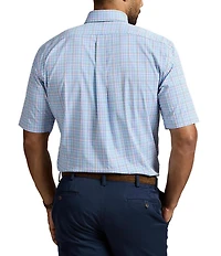 Polo Ralph Lauren Big & Tall Classic Fit Plaid Performance Stretch Short Sleeve Twill Woven Shirt