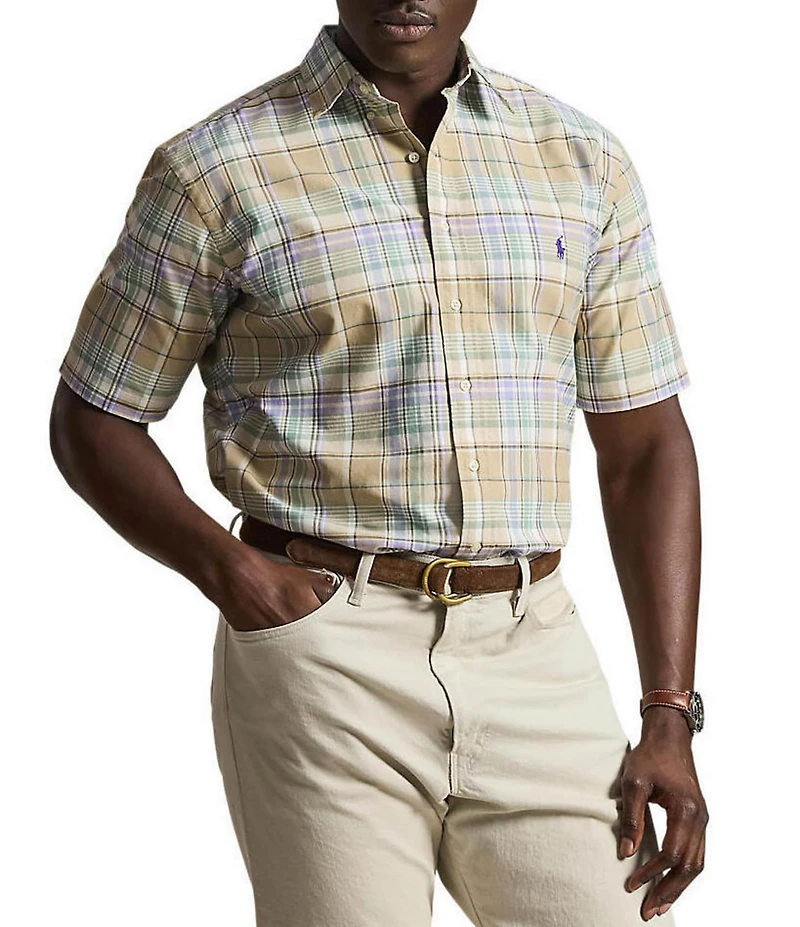 Polo Ralph Lauren Big & Tall Classic Fit Plaid Short Sleeve Woven Shirt