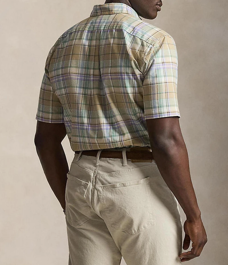 Polo Ralph Lauren Big & Tall Classic Fit Plaid Short Sleeve Woven Shirt