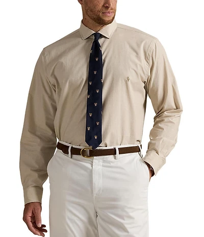 Polo Ralph Lauren Big & Tall Classic Fit Plaid Pattern Stretch Poplin Long Sleeve Woven Shirt