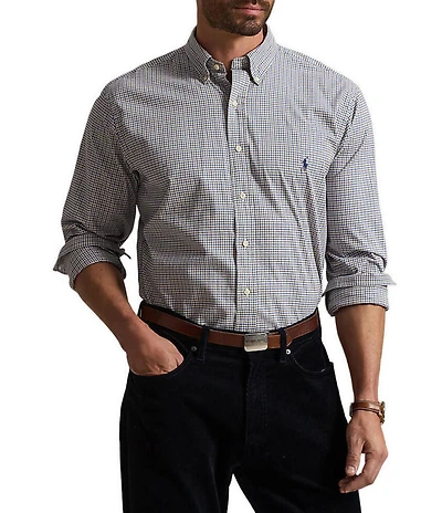 Polo Ralph Lauren Big & Tall Classic Fit Plaid Twill Long Sleeve Woven Shirt