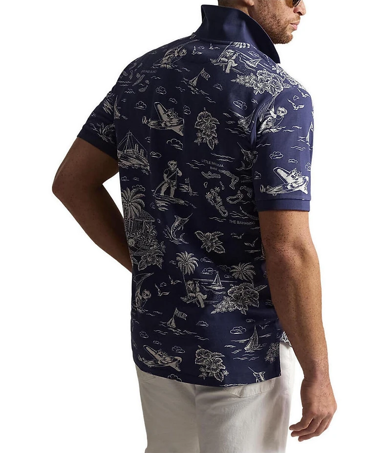 Polo Ralph Lauren Big & Tall Classic Fit Polo Tropical Bear Mesh Short Sleeve Polo Shirt