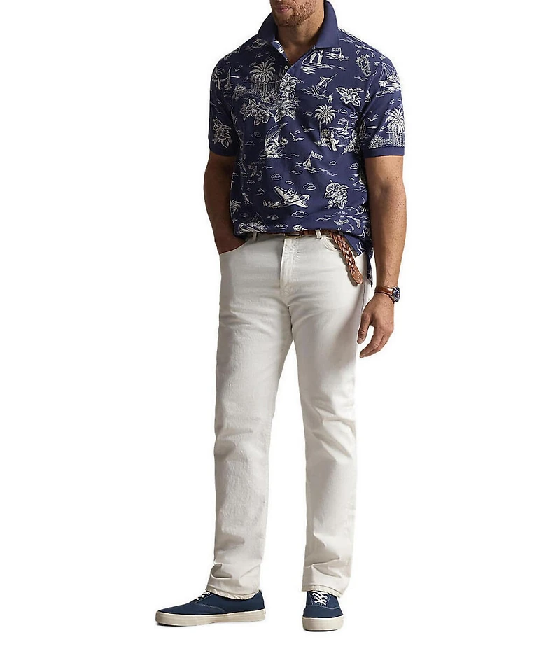 Polo Ralph Lauren Big & Tall Classic Fit Polo Tropical Bear Mesh Short Sleeve Polo Shirt