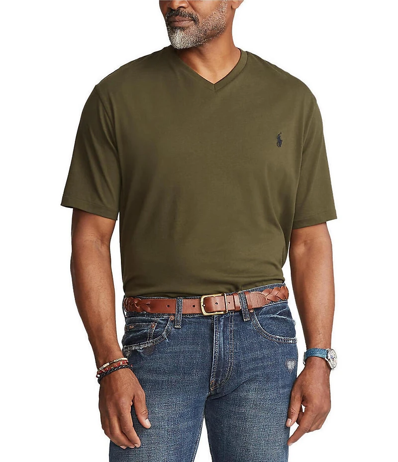 Polo Ralph Lauren Big & Tall Classic Fit Short Sleeve Cotton Jersey V-Neck T-Shirt