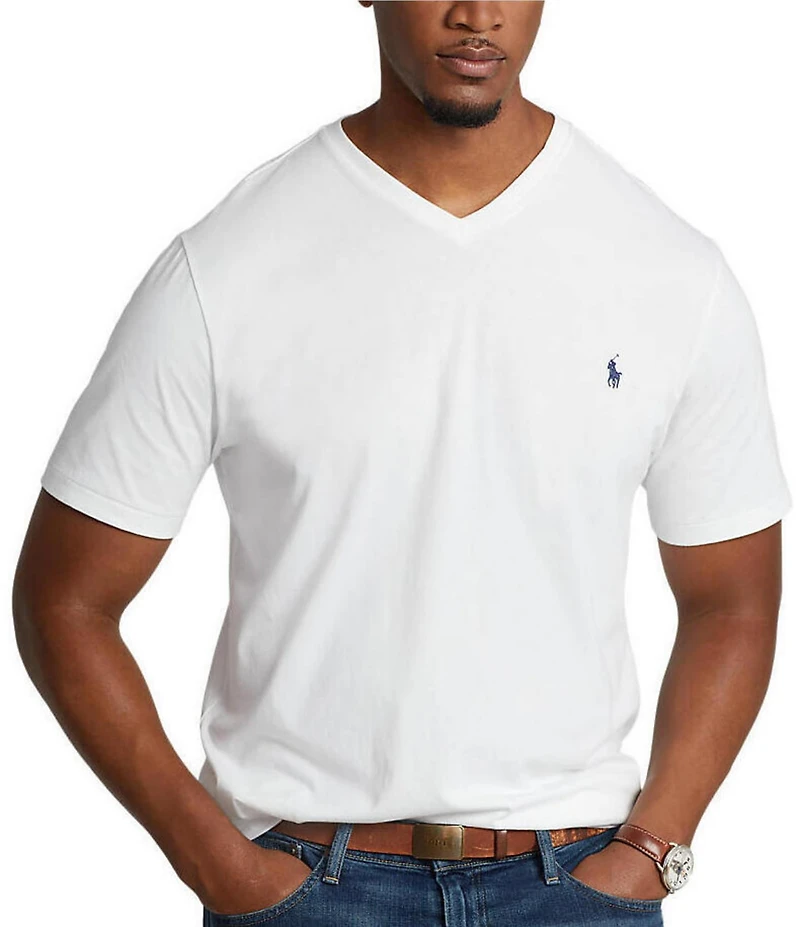Polo Ralph Lauren Big & Tall Classic Fit Short Sleeve Cotton Jersey V-Neck T-Shirt