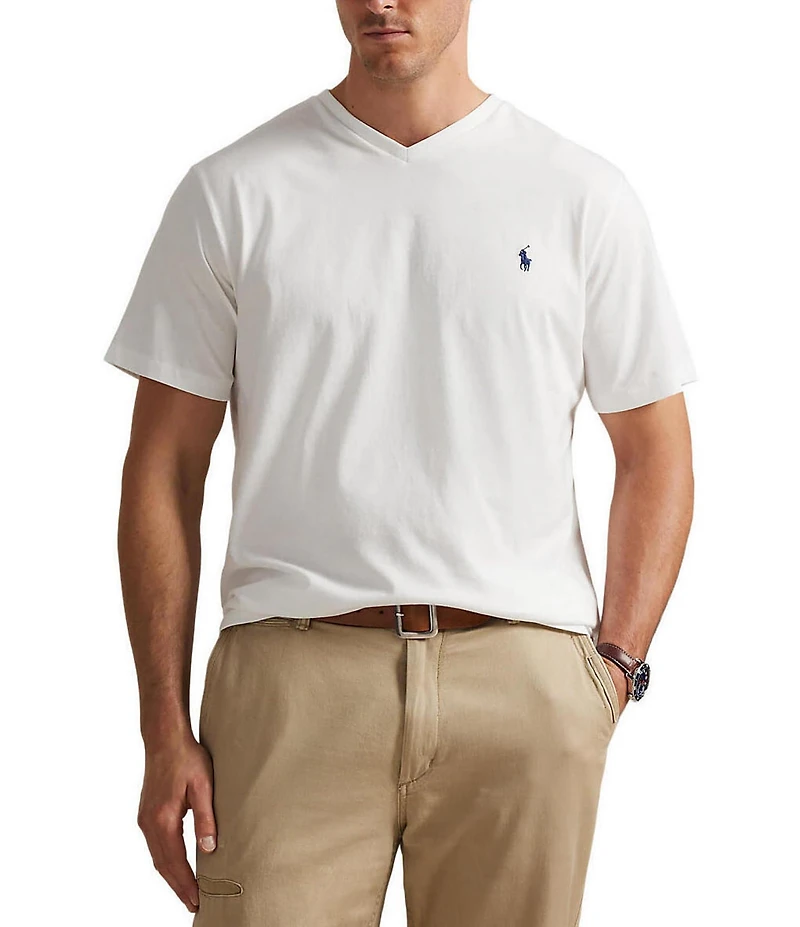 Polo Ralph Lauren Big & Tall Classic Fit Short Sleeve Cotton Jersey V-Neck T-Shirt