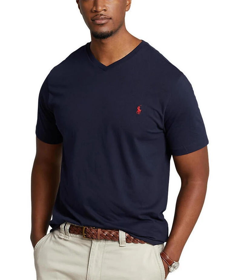 Polo Ralph Lauren Big & Tall Classic Fit Short Sleeve Cotton Jersey V-Neck T-Shirt