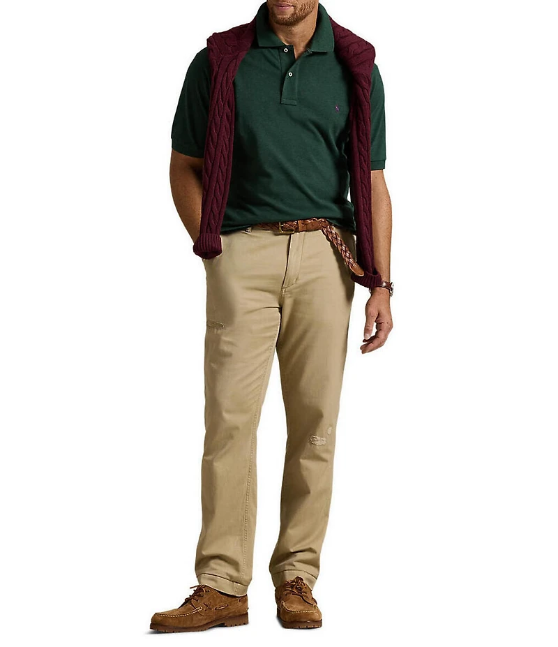 Polo Ralph Lauren Big & Tall Classic Fit Solid Cotton Mesh Polo Shirt