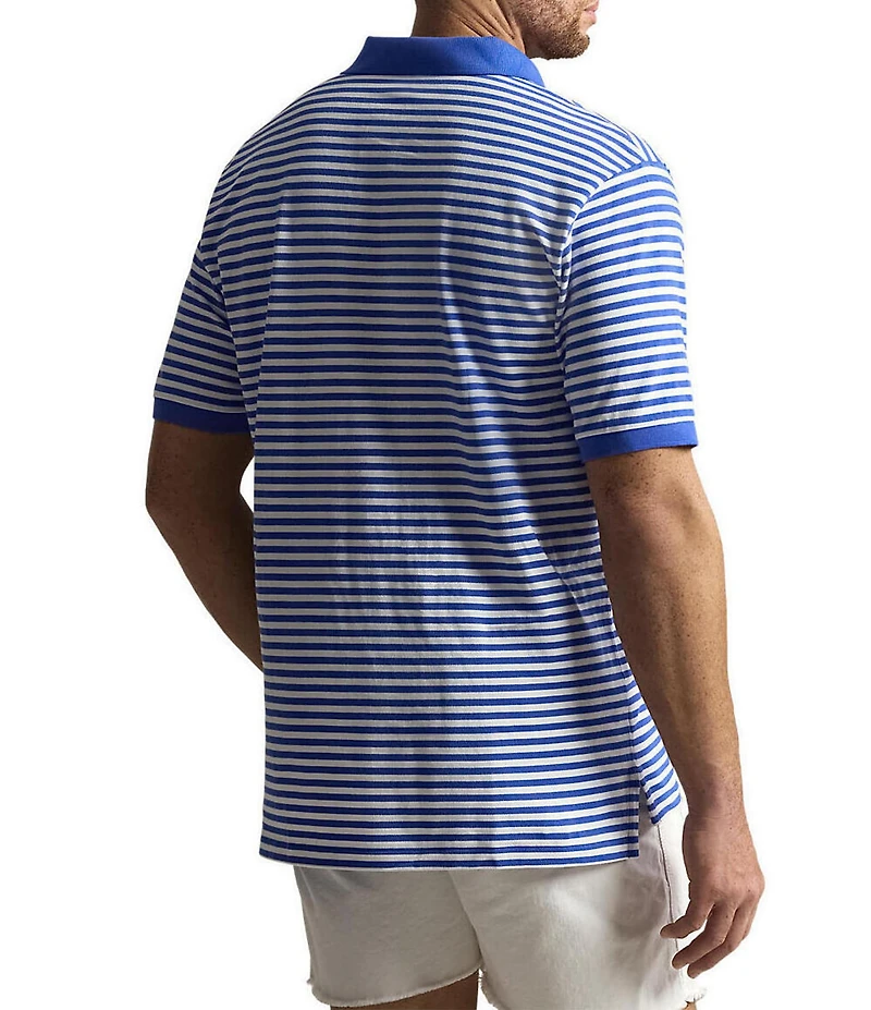 Polo Ralph Lauren Big & Tall Classic Fit Stripe Mesh Short Sleeve Polo Shirt