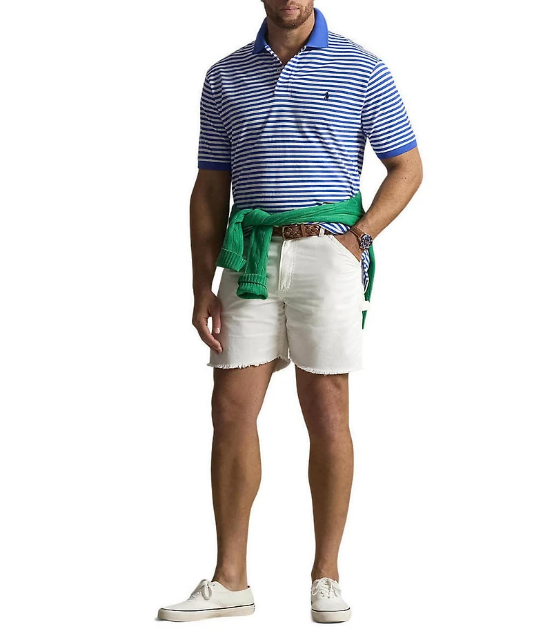 Polo Ralph Lauren Big & Tall Classic Fit Stripe Mesh Short Sleeve Polo Shirt