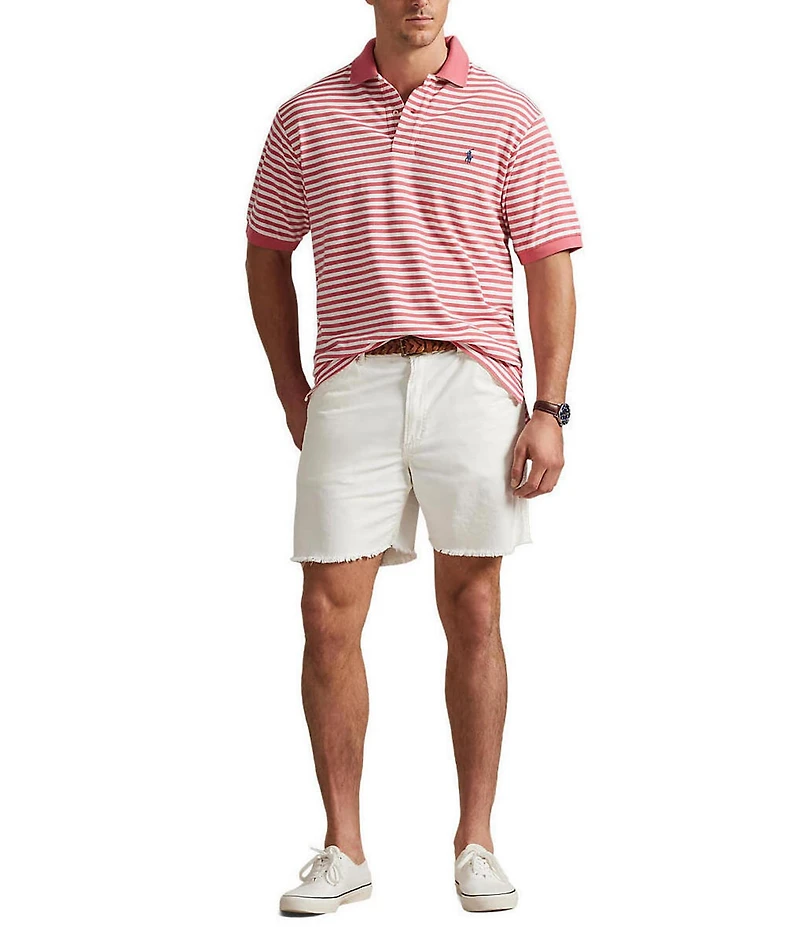 Polo Ralph Lauren Big & Tall Classic Fit Stripe Mesh Short Sleeve Polo Shirt