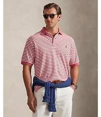 Polo Ralph Lauren Big & Tall Classic Fit Stripe Mesh Short Sleeve Polo Shirt