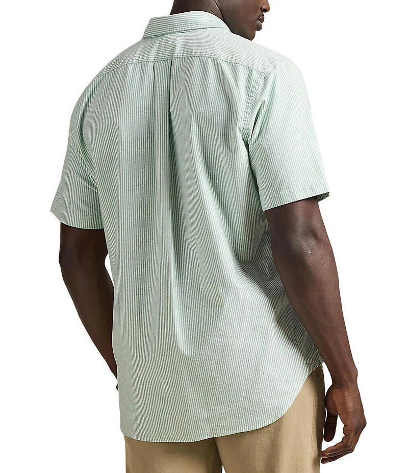 Polo Ralph Lauren Big & Tall Classic Fit Stripe Oxford Short Sleeve Woven Shirt