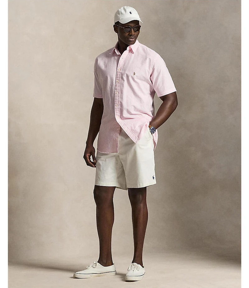 Polo Ralph Lauren Big & Tall Classic Fit Stripe Oxford Short Sleeve Woven Shirt