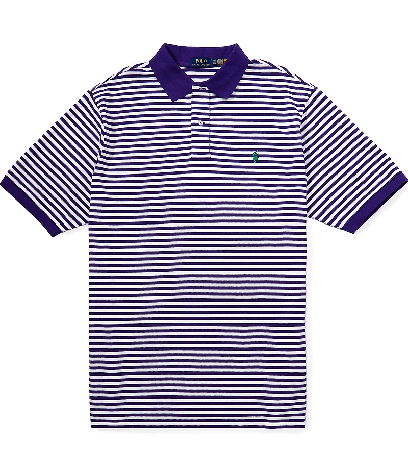 Polo Ralph Lauren Big & Tall Classic Fit Striped Mesh Short Sleeve Polo Shirt