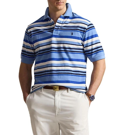 Polo Ralph Lauren Big & Tall Classic Fit Striped Mesh Short Sleeve Polo Shirt