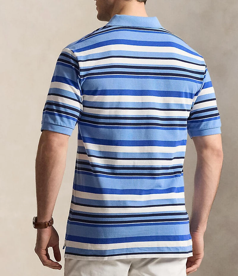 Polo Ralph Lauren Big & Tall Classic Fit Striped Mesh Short Sleeve Polo Shirt