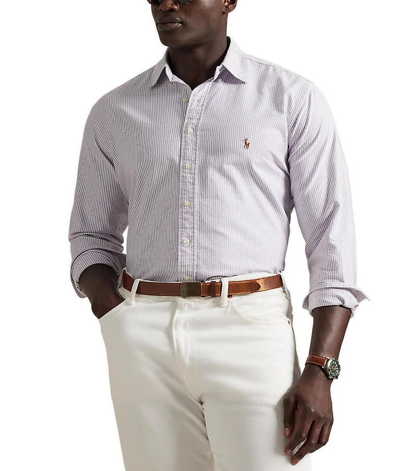 Polo Ralph Lauren Big & Tall Classic Fit Striped Oxford Long Sleeve Woven Shirt