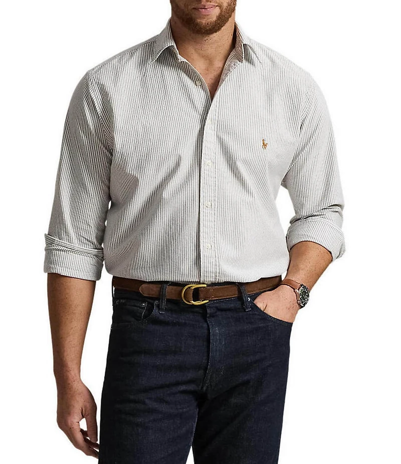 Polo Ralph Lauren Big & Tall Classic-Fit Striped Oxford Sportshirt
