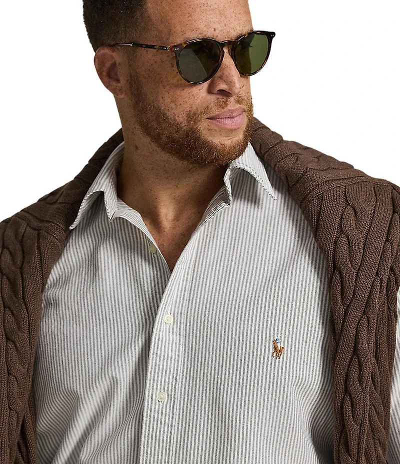 Polo Ralph Lauren Big & Tall Classic-Fit Striped Oxford Sportshirt