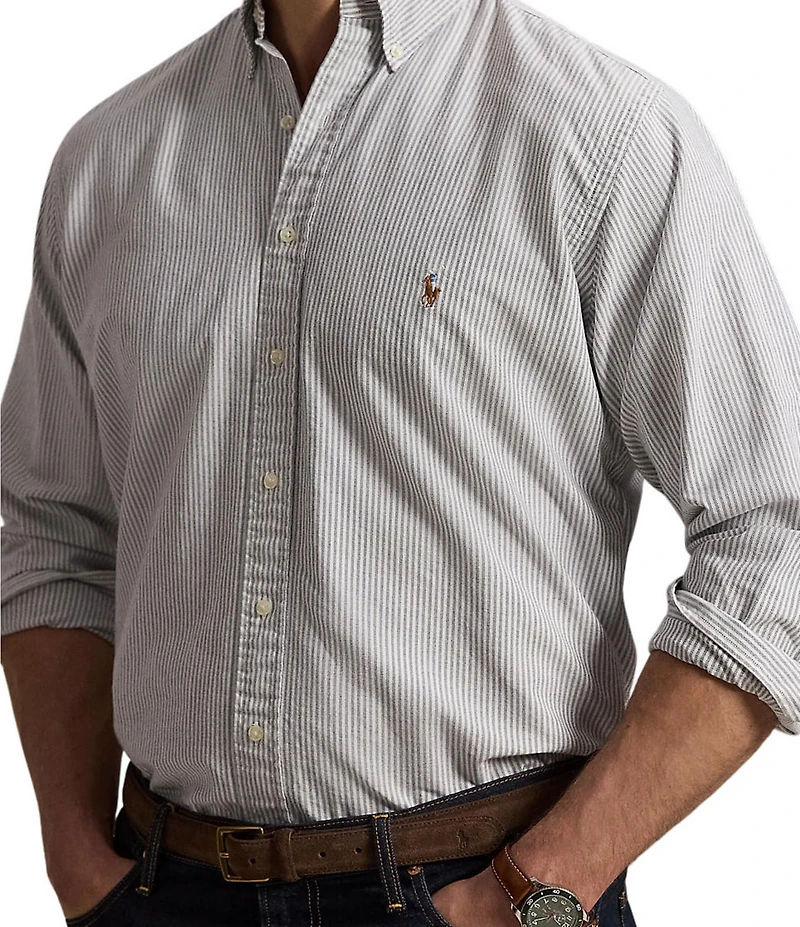 Polo Ralph Lauren Big & Tall Classic-Fit Striped Oxford Sportshirt
