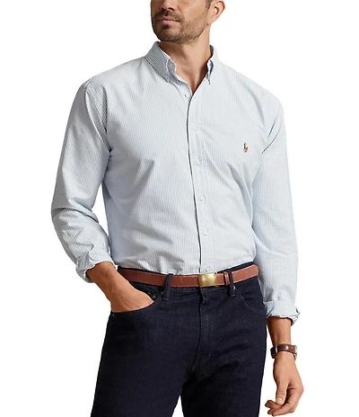 Polo Ralph Lauren Big & Tall Classic-Fit Striped Oxford Sportshirt