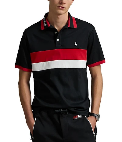 Polo Ralph Lauren Big & Tall Classic Fit RL Racing Striped Soft Cotton Short Sleeve Polo Shirt