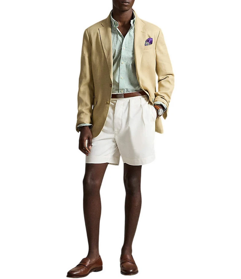 Polo Ralph Lauren Big & Tall Classic Fit Striped Stretch Poplin Long Sleeve Woven Shirt
