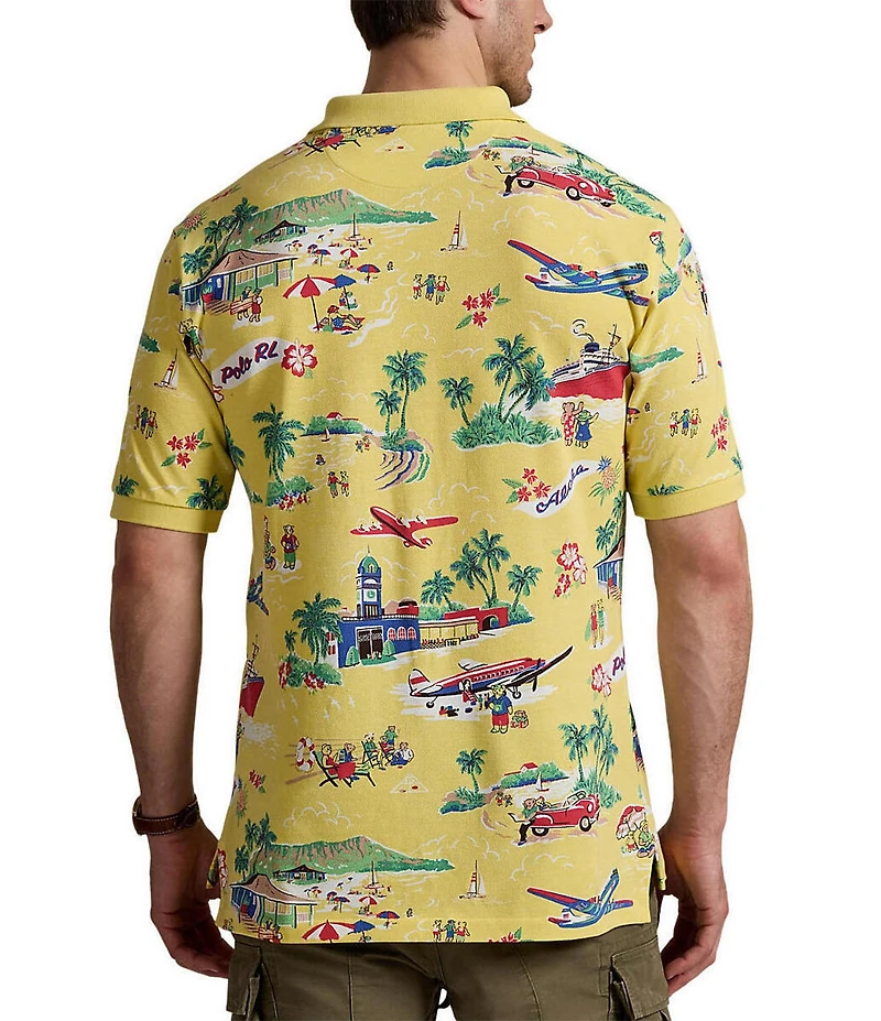 Polo Ralph Lauren Big & Tall Classic Fit Summer Holiday Polo Bear Mesh Short Sleeve Polo Shirt