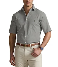 Polo Ralph Lauren Big & Tall Classic Fit Tattersall Performance Stretch Short Sleeve Twill Woven Shirt