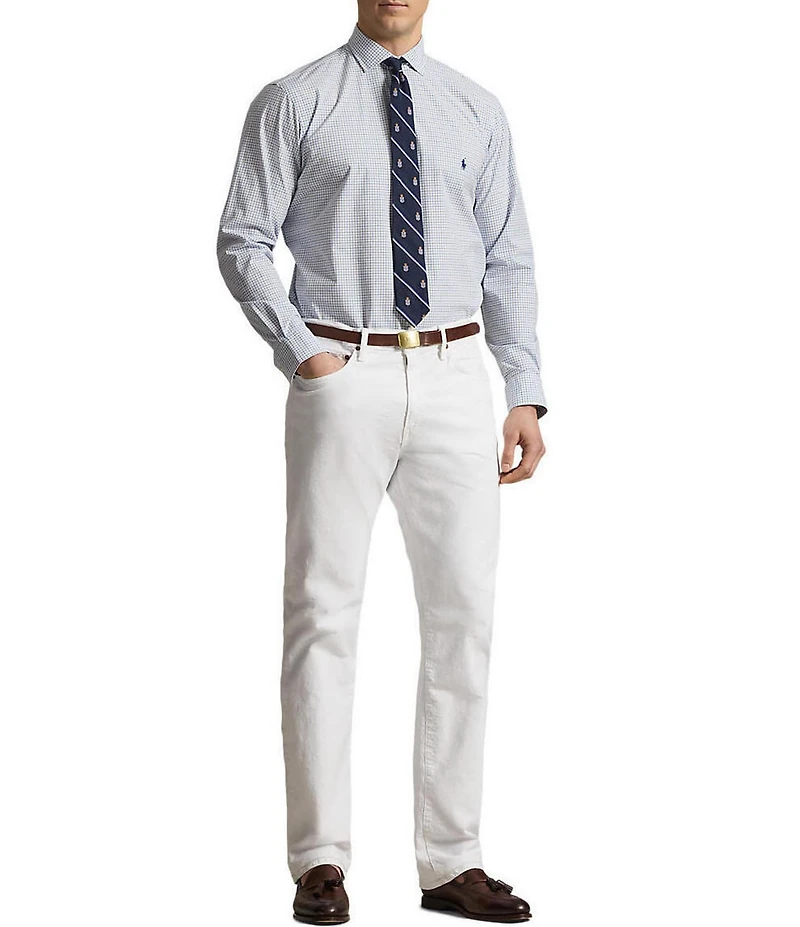 Polo Ralph Lauren Big & Tall Classic Fit Tattersall Stretch Poplin Long Sleeve Woven Shirt