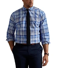 Polo Ralph Lauren Big & Tall Classic Multi Fit Plaid Oxford Long Sleeve Woven Shirt