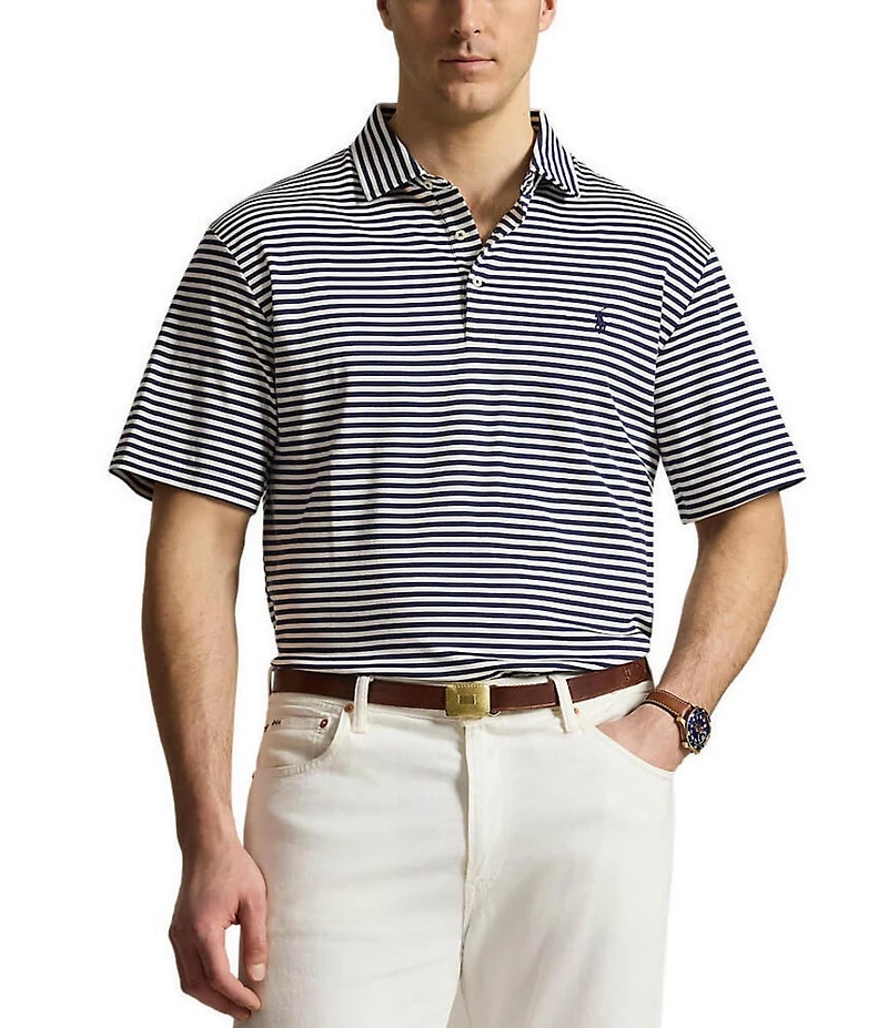 Polo Ralph Lauren Big & Tall Classic Striped Soft Cotton Short Sleeve Polo Shirt
