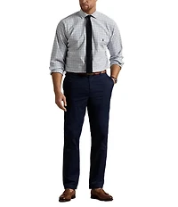 Polo Ralph Lauren Big & Tall Classic Tattersall Stretch Poplin Long Sleeve Woven Shirt