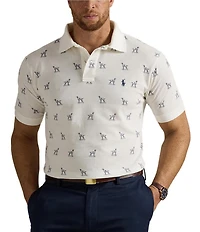 Polo Ralph Lauren Big & Tall Dog Print Mesh Short Sleeve Polo Shirt
