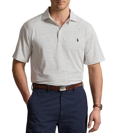 Polo Ralph Lauren Big & Tall Dot-Print Performance Short Sleeve Polo Shirt