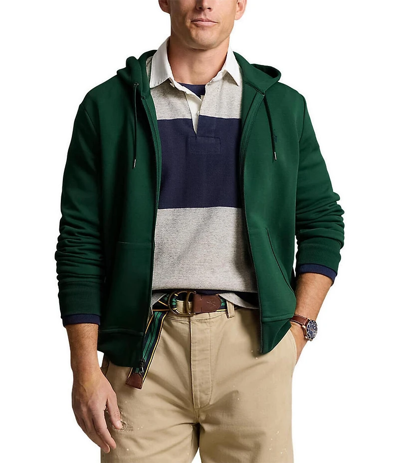 Polo Ralph Lauren Big & Tall Double-Knit Solid Full-Zip Hoodie