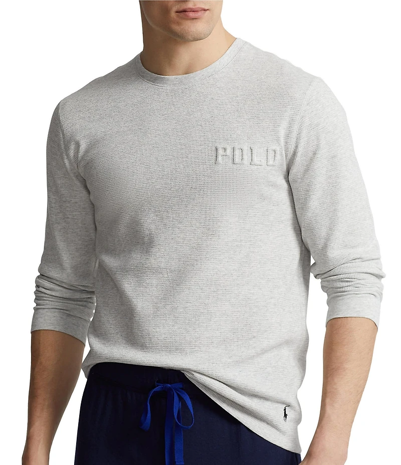 Polo Ralph Lauren Big & Tall Embossed Crew Neck Thermal Sleep Shirt