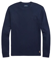 Polo Ralph Lauren Big & Tall Embossed Thermal Long Sleeve Crew Neck Sleep Shirt