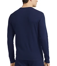 Polo Ralph Lauren Big & Tall Embossed Thermal Long Sleeve Crew Neck Sleep Shirt