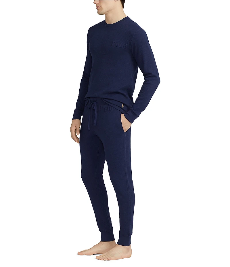 Polo Ralph Lauren Big & Tall Embossed Thermal Long Sleeve Crew Neck Sleep Shirt