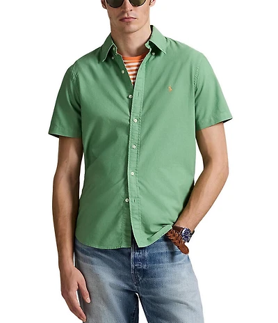 Polo Ralph Lauren Big & Tall Garment-Dye Oxford Short-Sleeve Woven Shirt