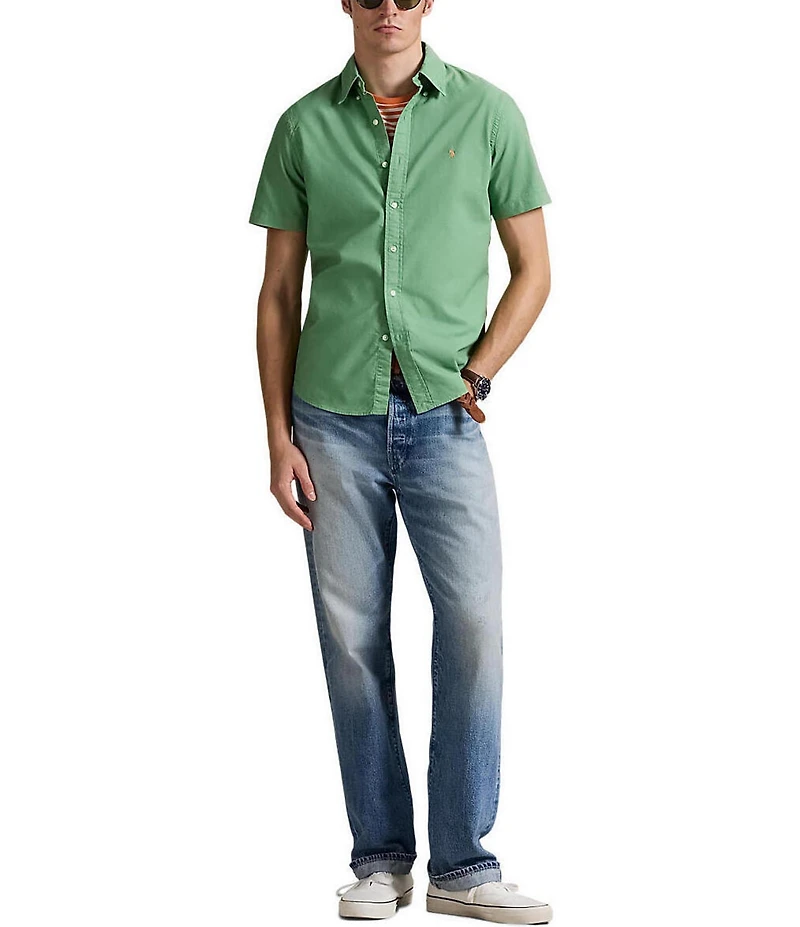 Polo Ralph Lauren Big & Tall Garment-Dye Oxford Short-Sleeve Woven Shirt